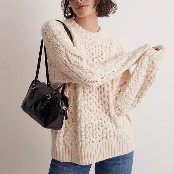 MADEWELL Cable-Knit Oversized Sweater - Picture 1 of 8